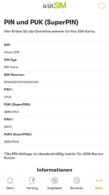 winSIM Servicewelt android App screenshot 1