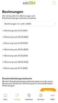 winSIM Servicewelt android App screenshot 2