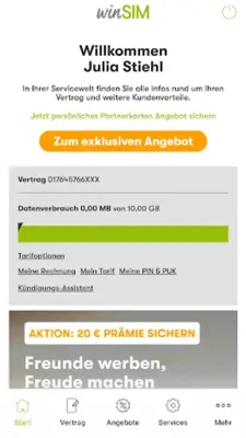 winSIM Servicewelt android App screenshot 3